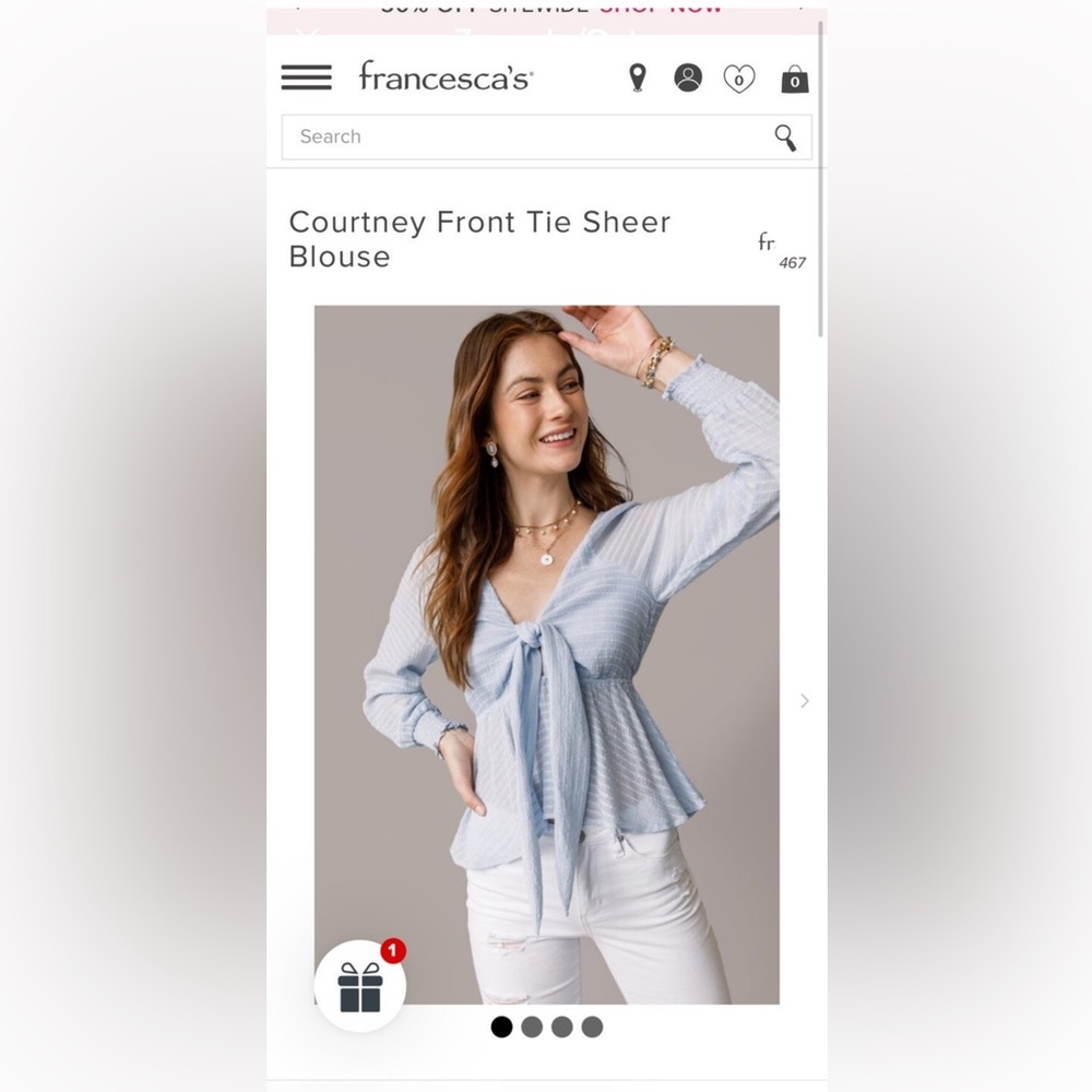 Blue Francesca’s collection blouse